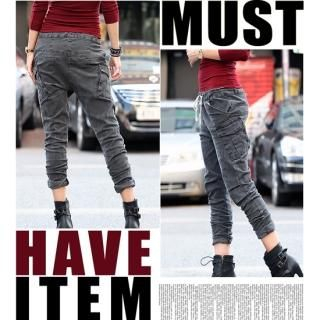 Drawstring Waist Skinny Cargo Pants Drawstring Waist Skinny Cargo Pants