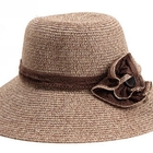 Momiton - Corsage-Accent Lace-Trim Sun Hat