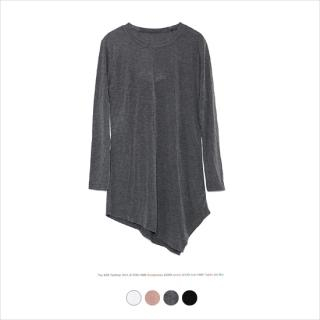 Asymmetric Hem Long-Sleeve T-Shirt Asymmetric Hem Long-Sleeve T-Shirt