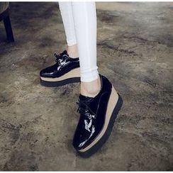 Siya - Plain Wedge Oxfords Siya - Plain Wedge Oxfords
