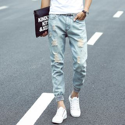 Denimic - Distressed Jogger Jeans Denimic - Distressed Jogger Jeans