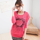 CatWorld - Rhinestone Apple Ruched-Side Top