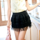 Tokyo Fashion - Crochet-Trim Layered Skirt