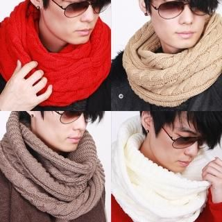 Cable-Knit Circle Scarf