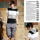 Monkey Shop - Color-Block Hooded Pullover