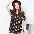 Secret;BB - Asymmetric-Hem Print T-Shirt