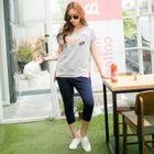 PIPPIN - Set: Zip-Detail T-Shirt + Cropped Pants
