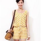 Ando Store - Drawstring Waist Stripe Playsuit