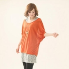 CatWorld - Set: Dolman-Sleeve Top + Leopard Print Tank Top