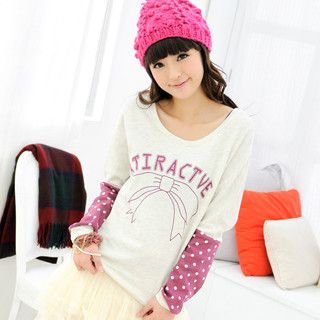 'ATIRACTVE' Print Top