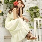 Tokyo Fashion - Cutout-Trim Strapless Layered Maxi Dress