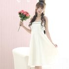 59 Seconds - Contrast-Piping Tie-Back Dress