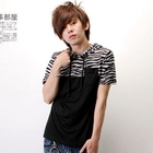 SeventyAge - Zebra Print Hooded T-Shirt