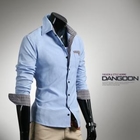DANGOON - 格子缀边长袖衬衫