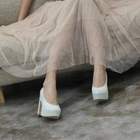 LEEKE STYLE - Faux-Suede Platform Pumps