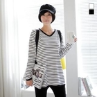 J-ANN - V-Neck Striped T-Shirt