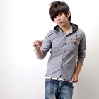SeventyAge - Leopard-Print Pocket Long Sleeve Shirt with Hood