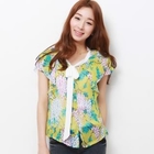 Secret;BB - Tie-Neck Chiffon Top