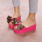Grace Candy - Bow-Accent Patent Platform Mules