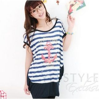 Anchor Striped Top