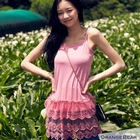 OrangeBear - Lace-Hem Tank Top