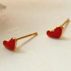 Fit-to-Kill - Small Red Heart earring