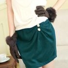 Tokyo Fashion - Button-Detail Pleated Skirt