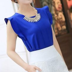 Loverac - Flutter-Sleeve Blouse Loverac - Flutter-Sleeve Blouse