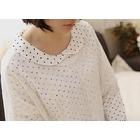 Sechuna - Polka-Dot Long-Sleeve Top Sechuna - Polka-Dot Long-Sleeve Top