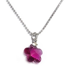 6thJune - Charming Necklace with Swarovski Sparkling Crystal (Purple Flower)