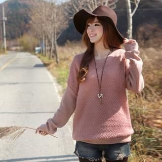 Metallic Knit Pullover