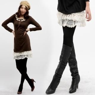 Lace-Ruffle Hem Slipdress 