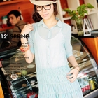 Ando Store - Dotted Tiered Chiffon Tunic