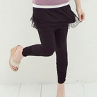 CatWorld - Inset Lace-Trim Skirt Leggings