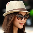 SOHO Central - Contrast-Trim Woven Hat