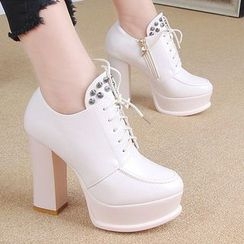 Forkix Boots - 繫帶粗跟厚底鞋 Forkix Boots - 繫帶粗跟厚底鞋