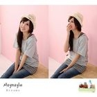 Maymaylu Dreams - Set: Hooded Scoop Neck Tee + Striped Tank Top