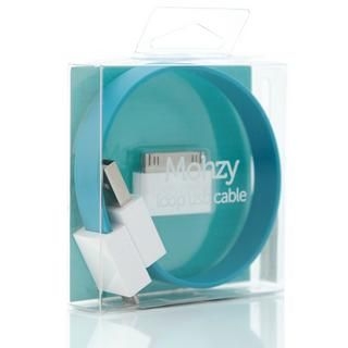 Mohzy Loop USB to Micro-USB Cable (Tidal Blue) (With Adapter)