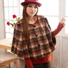 CatWorld - Cropped Plaid Cape Jacket