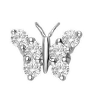MaBelle - 18K White Gold Diamond Single Earring