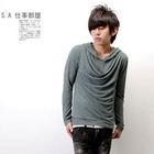 SeventyAge - Drape-Front Hooded Top