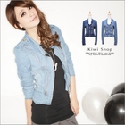 Kiwi Shop - Zip Details Denim Jacket