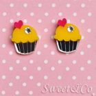 Sweet & Co. - Mini Yellow Cupcake Crystals  Stud Earrings