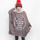 Beccgirl - Print Oversized Pullover