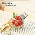 Miss Girl - Rhinestone Apple U-Disk