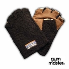 gym master - Leather & Faux Fleece Fingerless Gloves