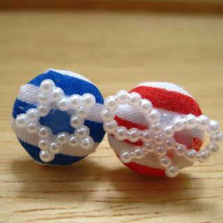 Lovely sailing Button Earrings