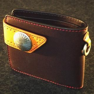 Snap Closure Leather Wallet
