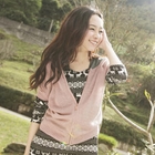 CatWorld - Short-Sleeve Contrast Knit Hoodie