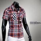 DANGOON - Short-Sleeve Plaid Shirt